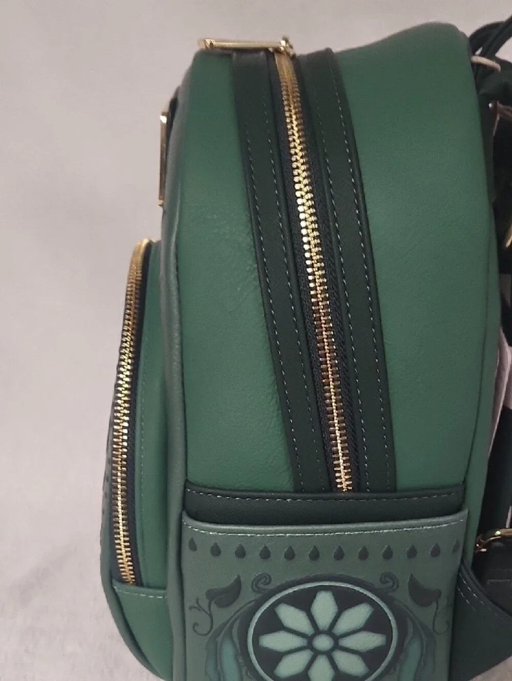 Loungefly Green Embossed Lord of the Rings Mini Backpack